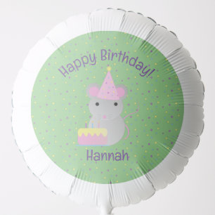 Happy Birthday Party Mouse Balloon