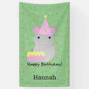 Happy Birthday Party Mouse Banner