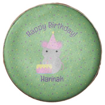 Happy Birthday Party Mouse Chocolate Covered Oreo by Egg_Tooth at Zazzle