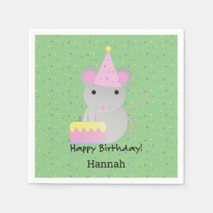 Happy Birthday Party Mouse Napkins