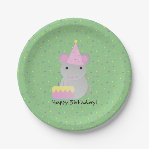 Happy Birthday Party Mouse Paper Plates