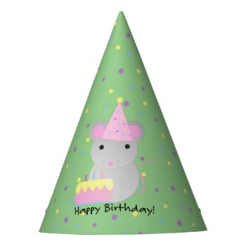 Happy Birthday Party Mouse Party Hat by Egg_Tooth at Zazzle