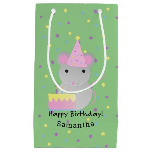 Happy Birthday Party Mouse Small Gift Bag
