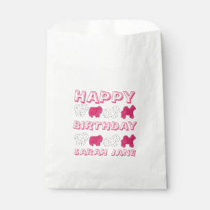 Happy Birthday Party Pink Circus Animal Crackers Favor Bag
