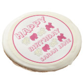 Happy Birthday Party Pink Circus Animal Crackers Sugar Cookie (Angled)