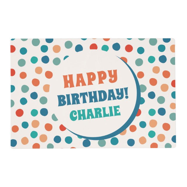 Happy Birthday Party Placemats (Front)