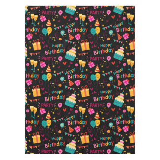 Happy birthday party print tablecloth