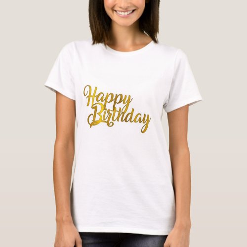 Happy birthday party t_shirts silver medal 