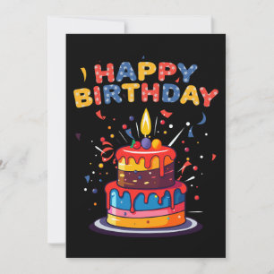 Happy Birthday Party Theme Supplies Invitation