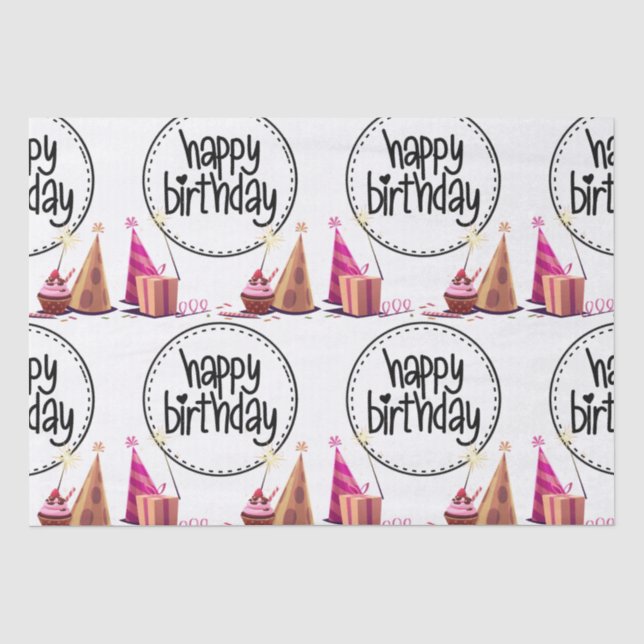 Happy Birthday Party Tissue Paper (Front)