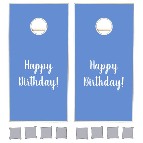 Happy Birthday Pastel Blue Birthday Cornhole Set