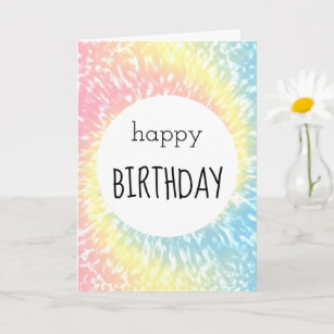 Spiral Rainbow Tie Dye Greeting Cards