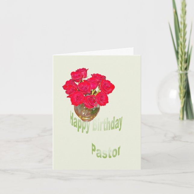 Happy Birthday Pastor Card (Front)