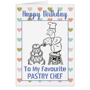 Happy Birthday Pastry Chef Cards