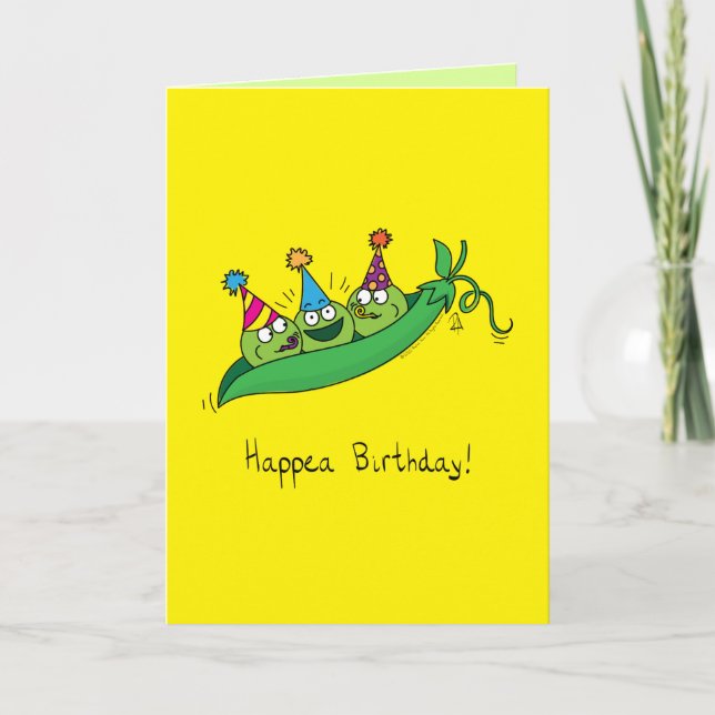 Happy Birthday Peas Quarantine Card (Front)