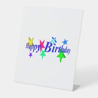 Happy Birthday Pedestal Sign