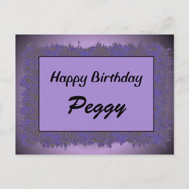 Happy Birthday Peggy Postcard (Front)