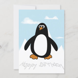 Happy Birthday Penguin Card