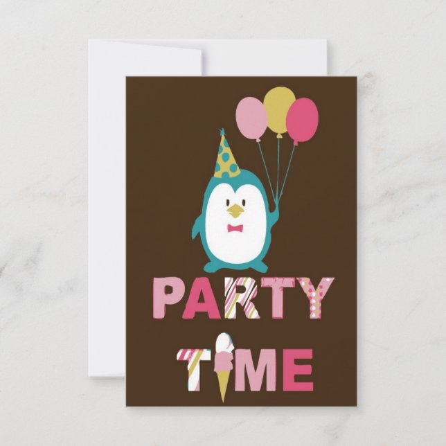 Happy Birthday Penguin Card (Front)