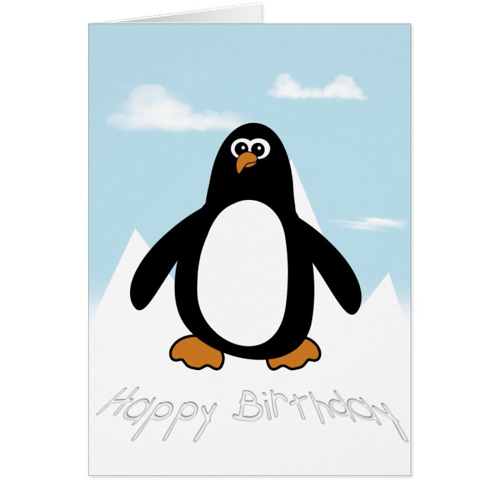 Happy Birthday Penguin Card | Zazzle