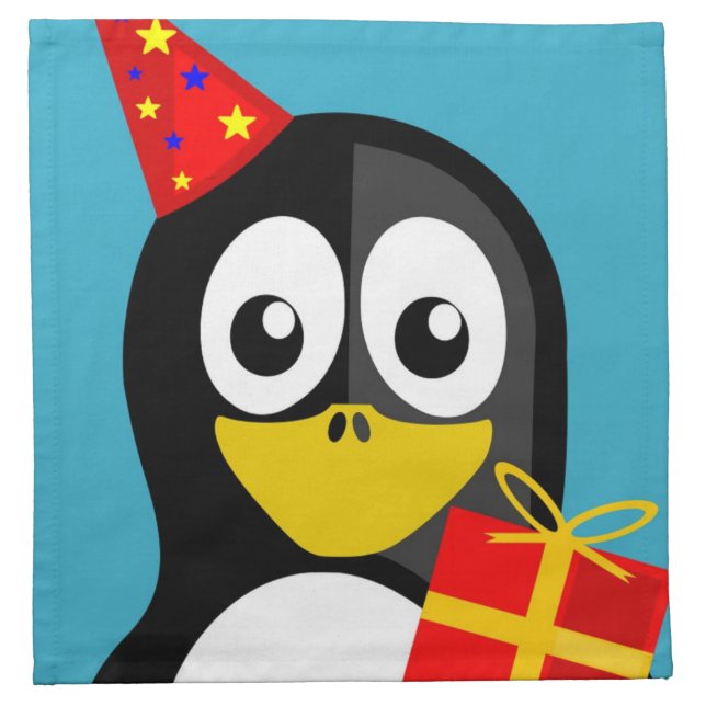 "HAPPY BIRTHDAY" PENGUIN NAPKIN (Front)