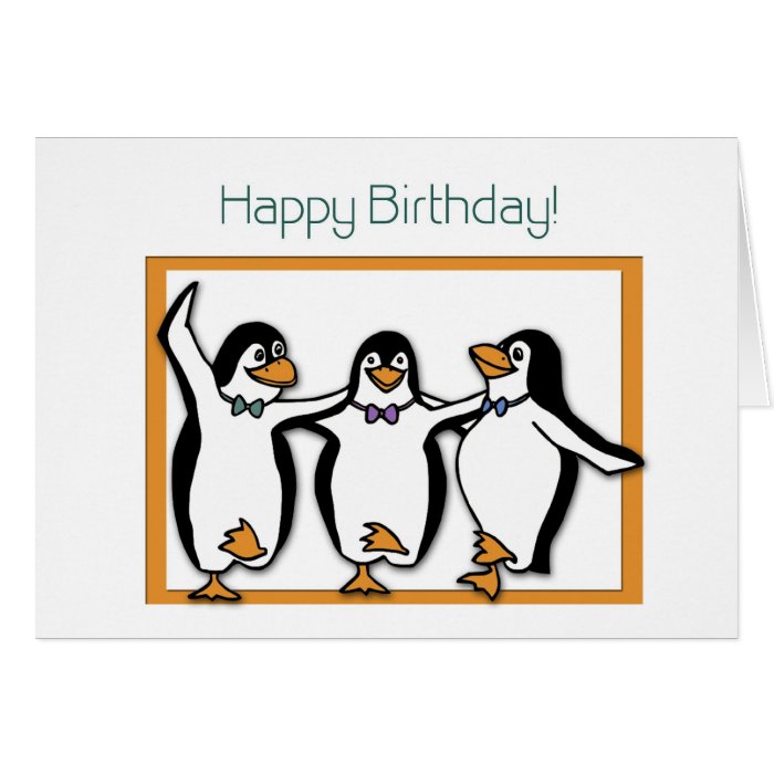 Happy Birthday Penguins Card