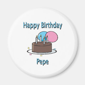 Happy Birthday Pepe French Grandpa Birthday Design Magnet