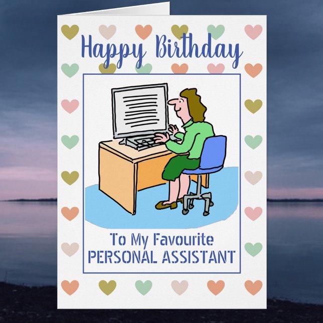 Happy Birthday Personal Assistant Cards (Creator Uploaded)