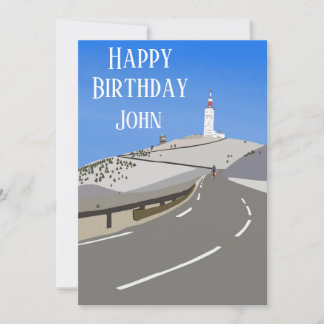 Happy birthday personalised mont ventoux holiday card