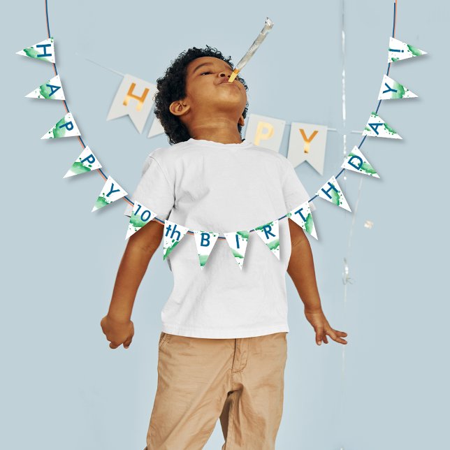Happy Birthday Personalize for Year or Any Text Bunting Flags (Creator Uploaded)