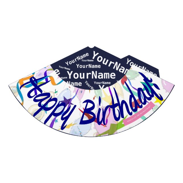 Happy Birthday (Personalize) Party Hat (Front)