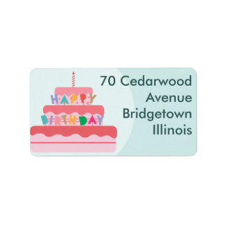 Happy Birthday Personalized Address Label