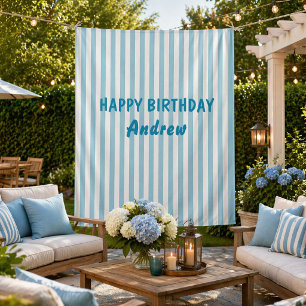 Happy Birthday Personalized Banner Wall Tapestry
