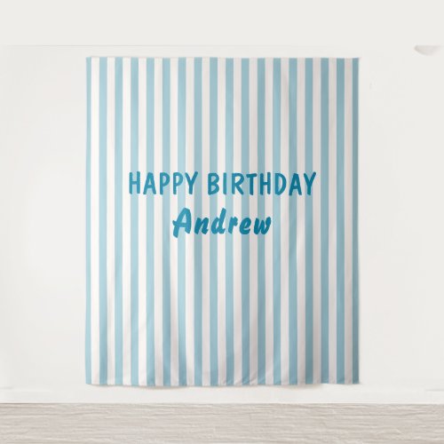 Happy Birthday Personalized Banner Wall Tapestry