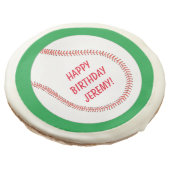 Happy Birthday Personalized Baseball Cookies (Angled)