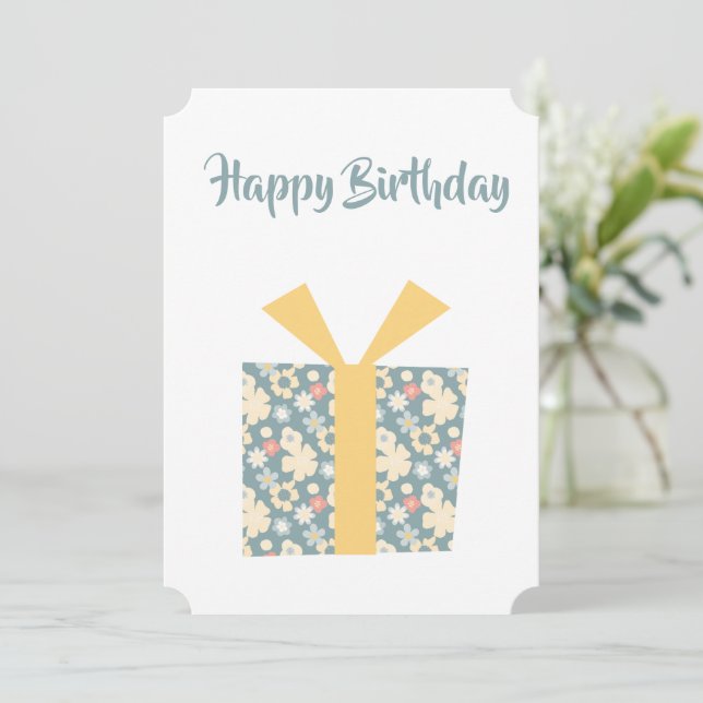 Happy Birthday personalized card  (Standing Front)