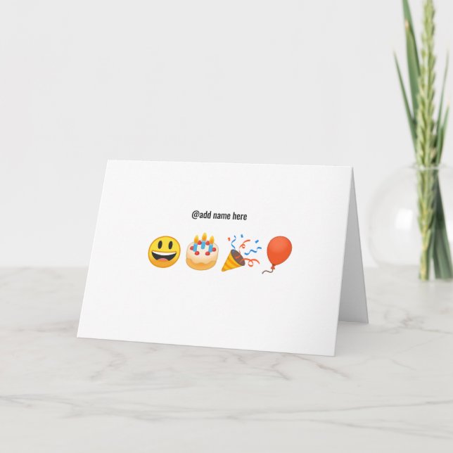Happy Birthday | Personalized Emoji Birthday Card (Front)