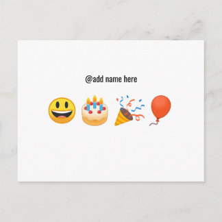 Happy Birthday | Personalized Emoji Postcard