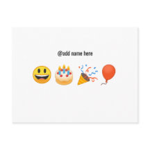 Happy Birthday | Personalized Emoji Postcard