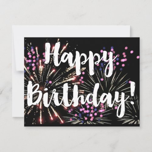 Happy birthday Personalized hand written note Card