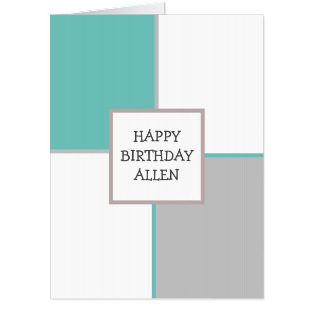 Happy Birthday Personalized Huge Jumbo Sized Card (Front)