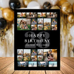 Happy Birthday Personalized Photo Collage Big Card<br><div class="desc">Create your own personalized 24 photo collage big birthday card</div>