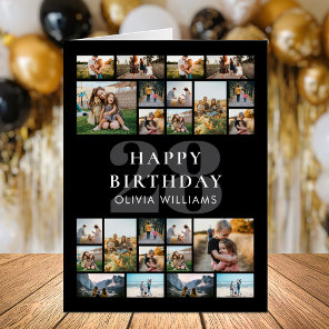 Happy Birthday Personalized Photo Collage Big Card