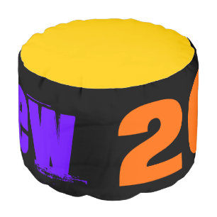 Happy Birthday Personalized POP Round Pouf