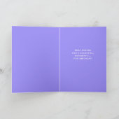 Happy Birthday, Personalized, Purple Abstract Card (Inside)