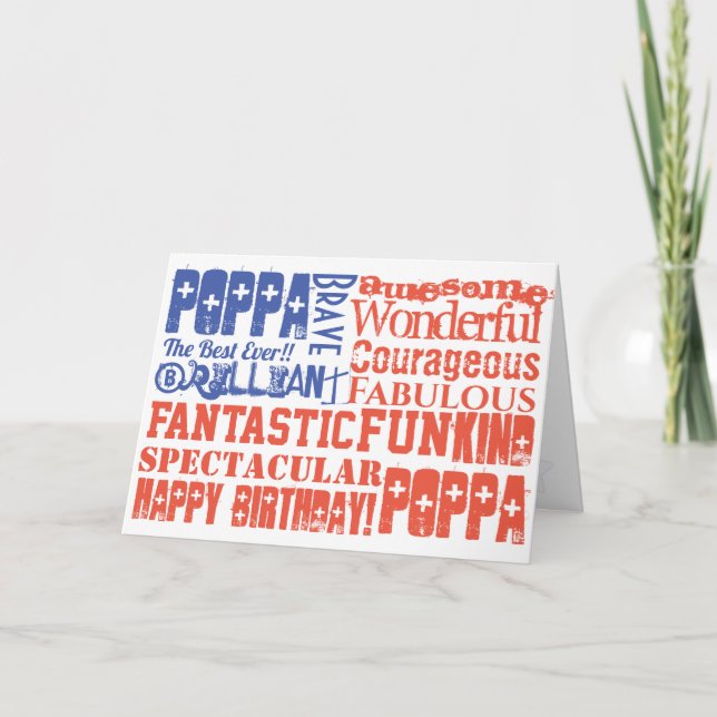 Happy Birthday PERSONALIZED USA FLAG Card (Front)