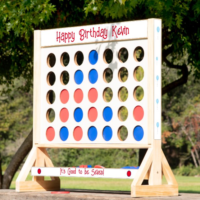 Happy Birthday Personalized with Balloons Name Age Fast Four (Lawn)