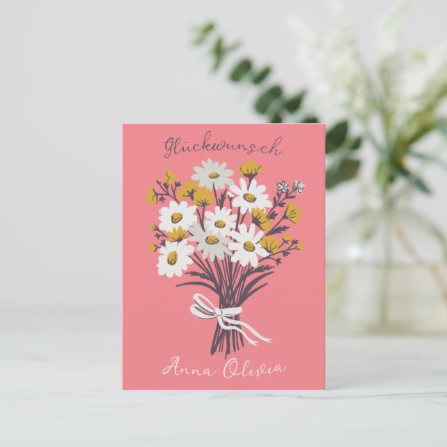 Happy Birthday personalizes your name Postcard (Standing Front)
