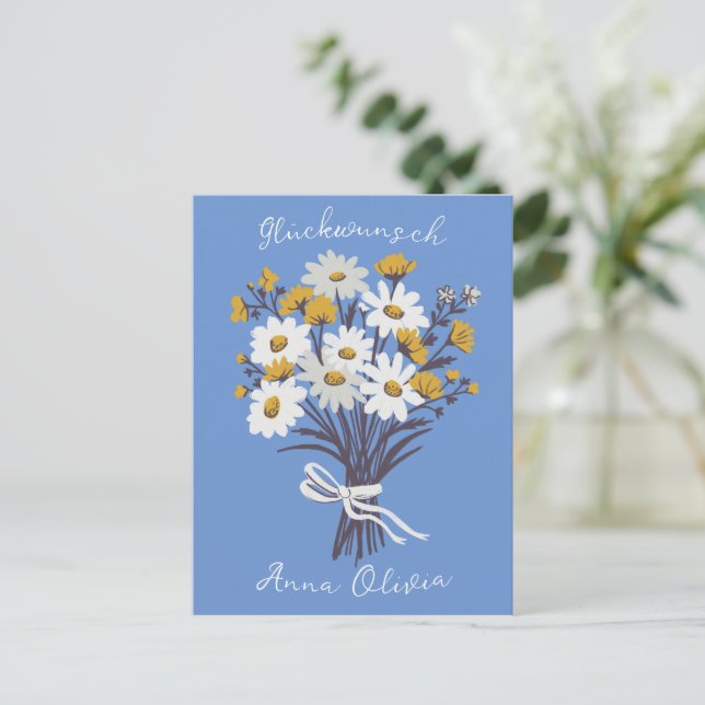 Happy Birthday personalizes your name Postcard (Standing Front)