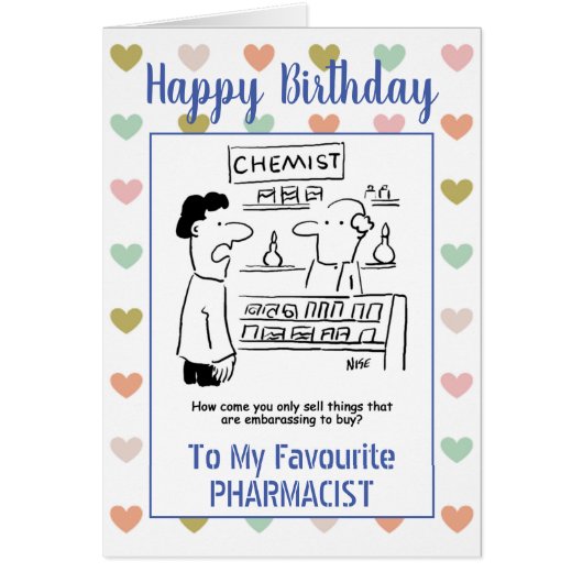 Happy Birthday Pharmacist Cards (Front)